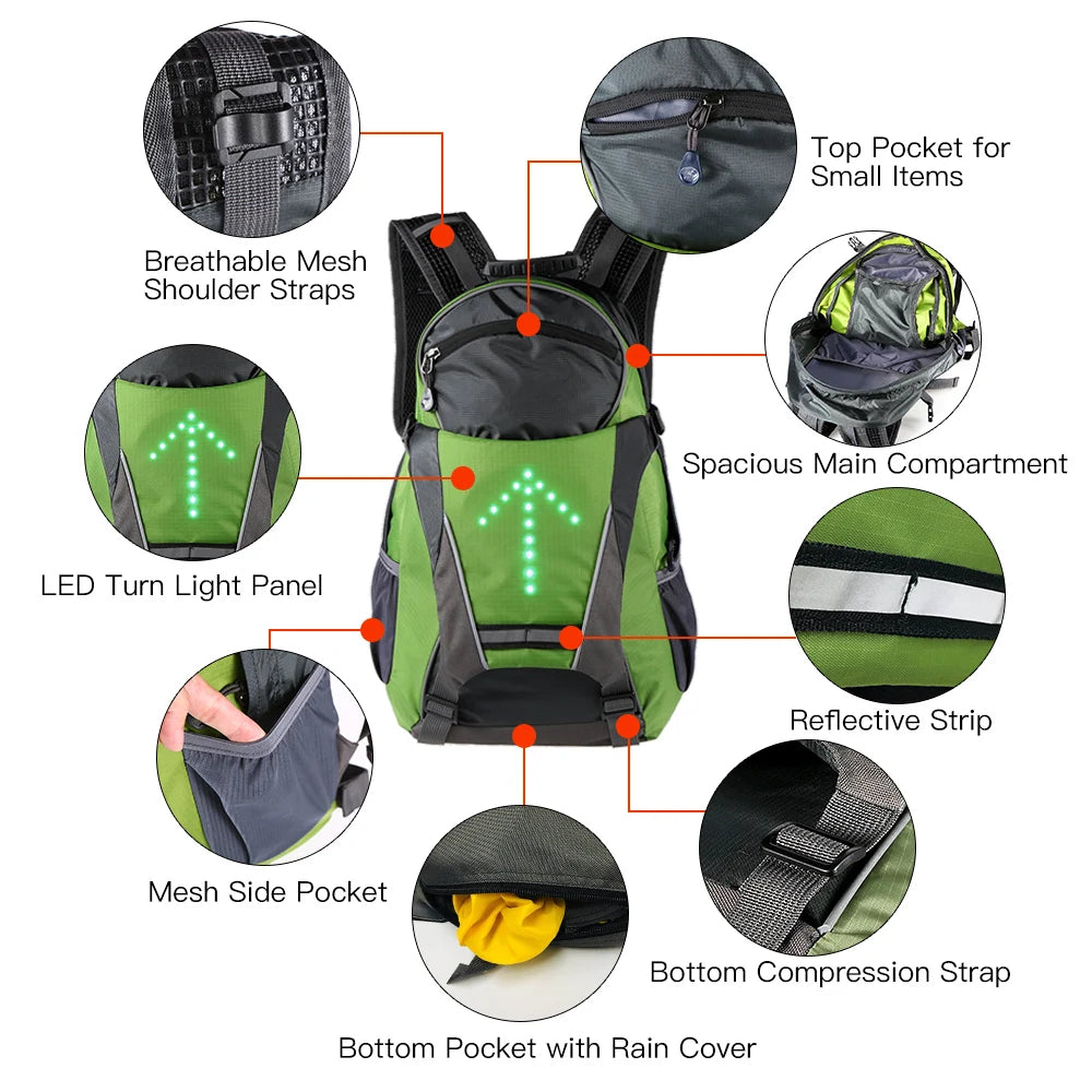 LumiGuard 18L - Mochila con LED Reflectante